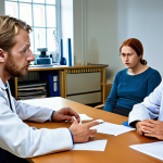 **

A young researcher looking overwhelmed but determined, sitting in a modern office surrounded by senior scientists engaged in a technical discussion. Soft, natural lighting. Focus on the researcher's expression of both anxiety and eagerness to learn. "Swedish research institute, collaboration, early career, learning curve"

**