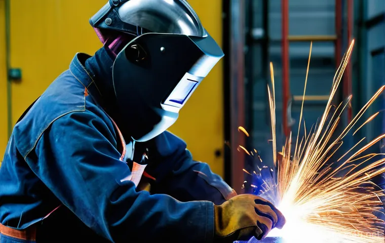 금속재료자격증 연봉 차이 - **Prompt 1: Skilled Welder in a Modern Swedish Steel Plant**
    An image of a highly skilled welder...