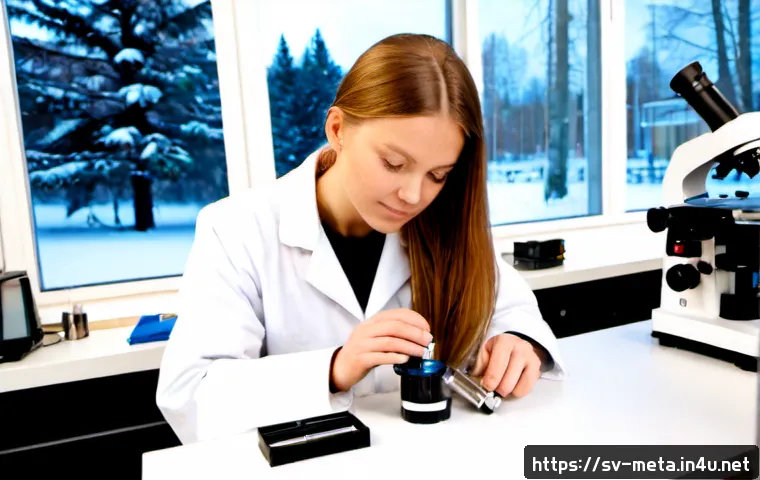 금속재료 분야 대학원 선택법 - Photorealistic Scandinavian graduate student in a bright modern Swedish university materials science...